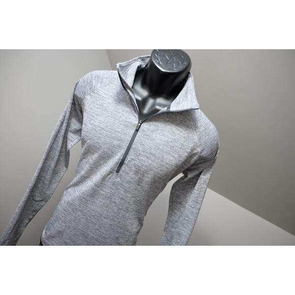 Under Armour Run 1/2 Zip Jacket Heatgear Fitted Gray Womens Size Large - Picture 4 of 10
